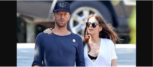 Chris Martin y Dakota Johnson