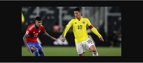 James Rodríguez en Chile vs Colombia