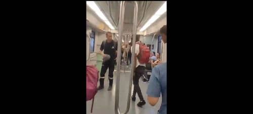 Pelea en el Metro de Medellín