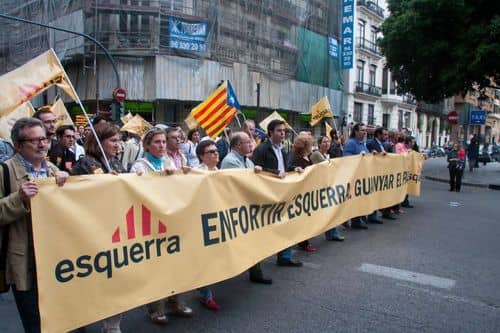 La caravana de campaña de Esquerra Republicana pisa el acelerador en Pineda de Mar