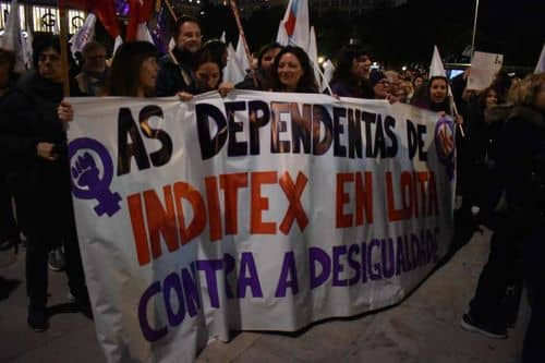 Las trabajadoras de Inditex protestan en A Coruña por desigualdad salarial