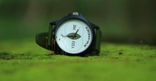 Close-Up Photo of a Black Wristwatch