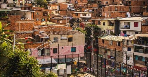 Basketball Court in City Favela