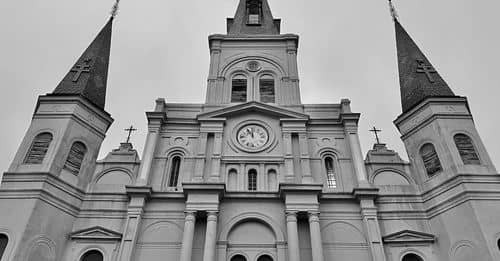 Saint Louis Cathedral in Black and White