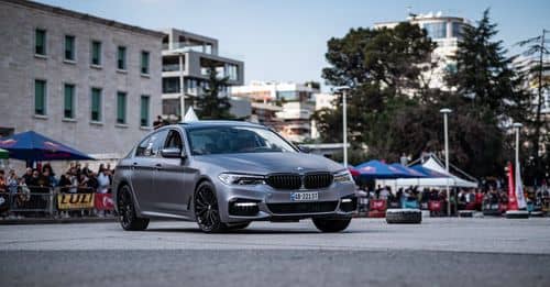 A BMW Series 5 at a Car Show 