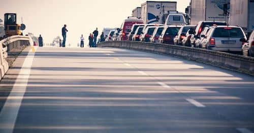 Man Crossing Road