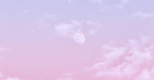 White Clouds in Pink and Blue Clouds