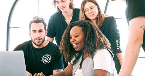 Woman Sharing Her Presentation with her Colleagues