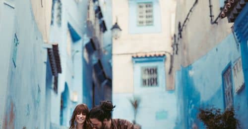 Photo Of Couple Sitting On Stairway