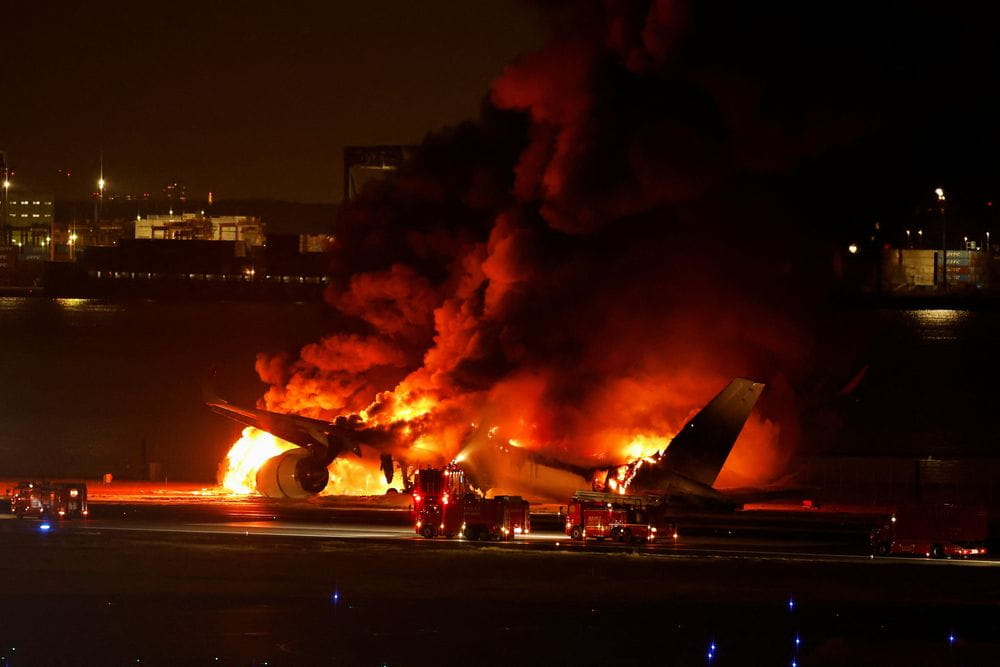 Accidente avión Japón 2 de enero 2024