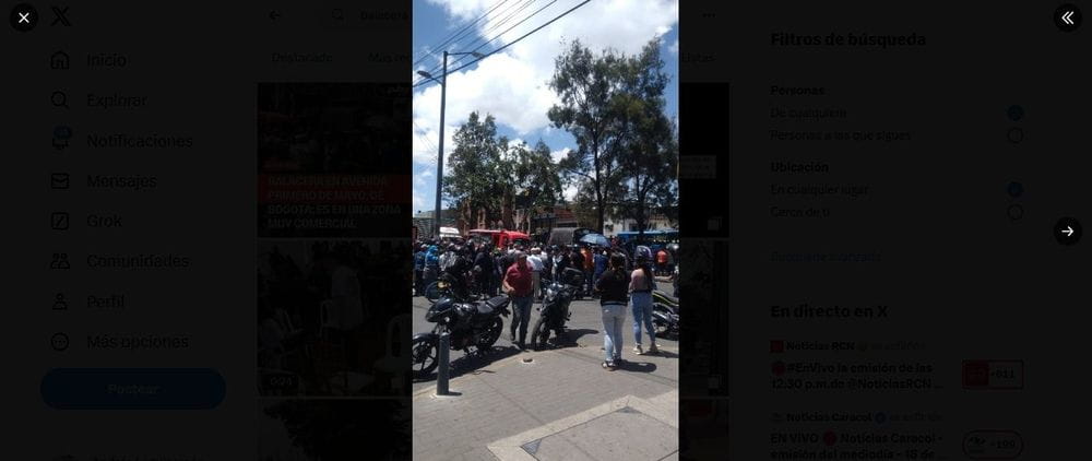 Video: Balacera en la Cra 27 con Av Primera de Mayo en Bogotá hoy