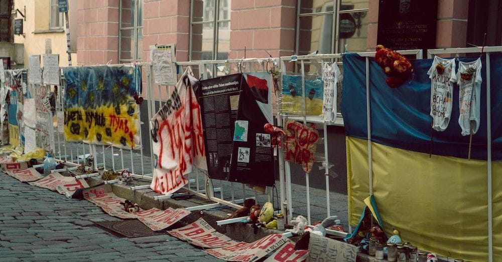 Anti-War Banners on a Fence