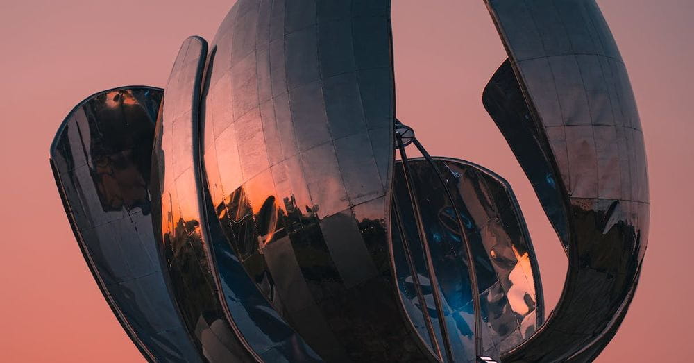 Floralis Genérica Sculpture Under Purple Sky