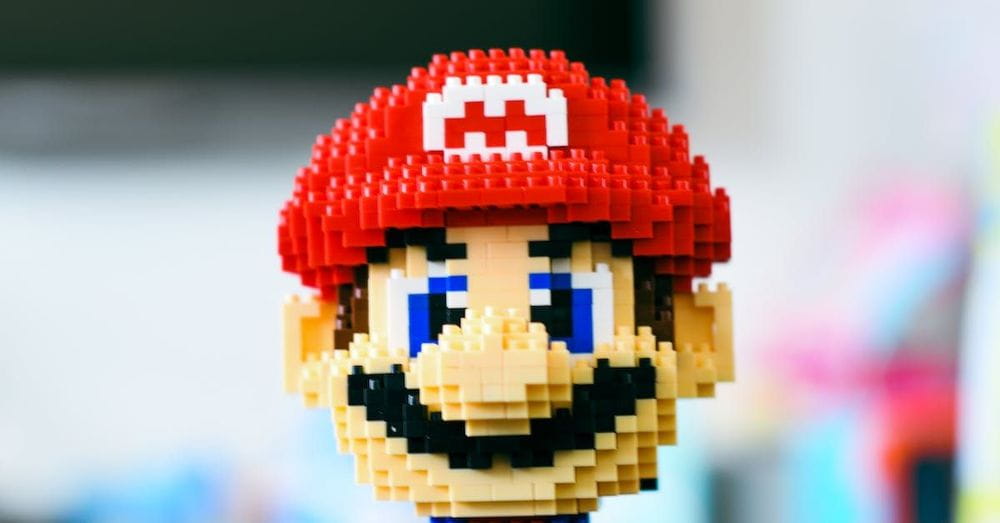 Super Mario Made Out of Mini Building Blocks