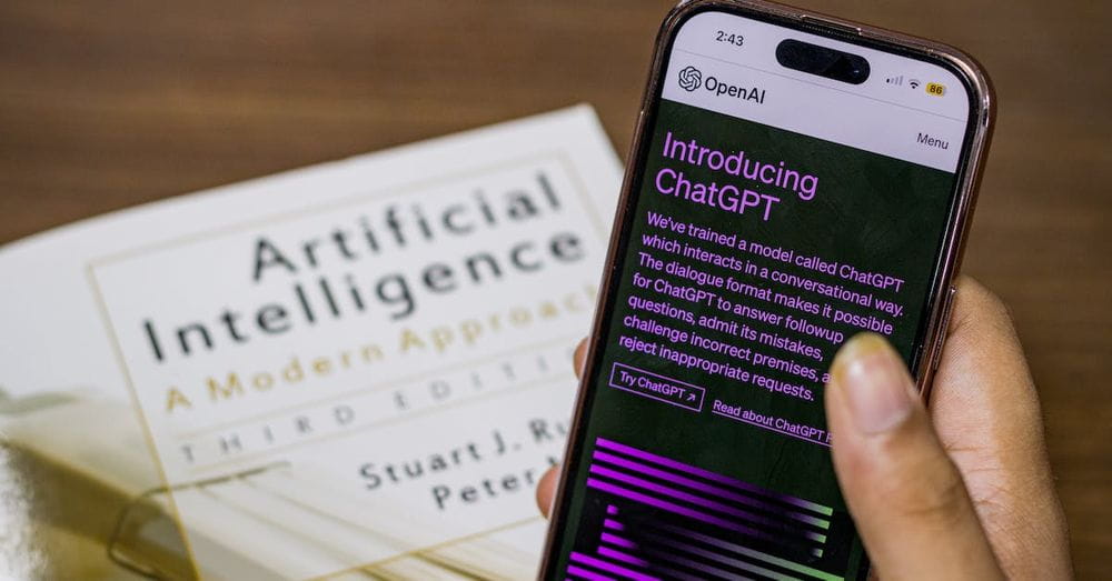 Webpage of ChatGPT, a prototype AI chatbot, is seen on the website of OpenAI, on iPhone or smartphone