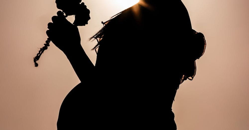 Silhouette of Woman Holding Microphone during Sunset