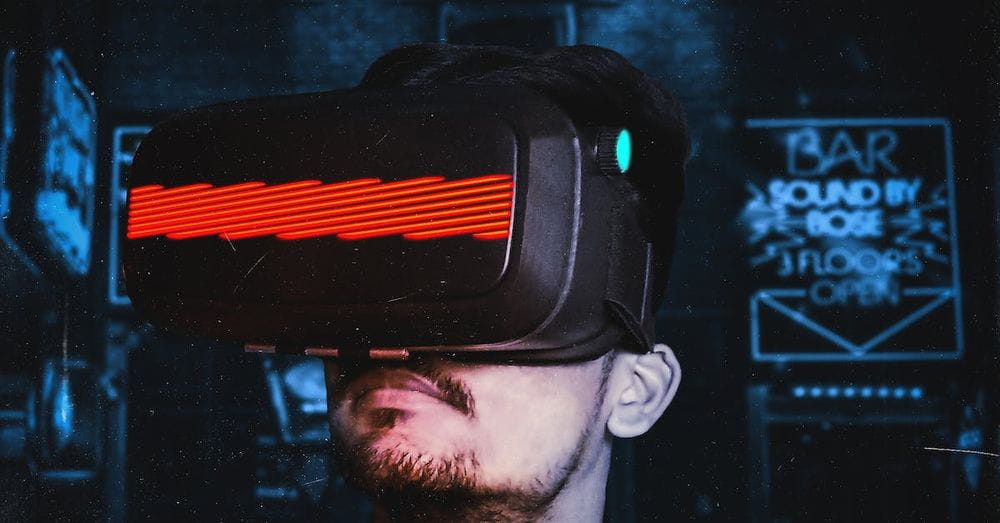 Man Wearing Vr Goggles