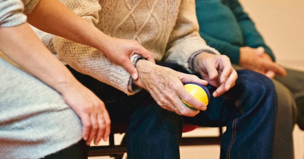 Person Holding a Stress Ball