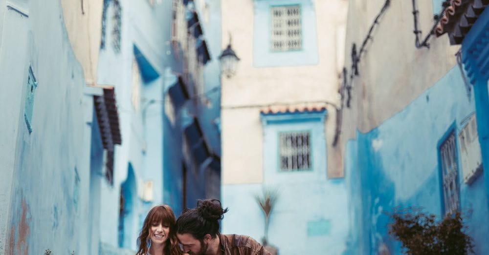 Photo Of Couple Sitting On Stairway