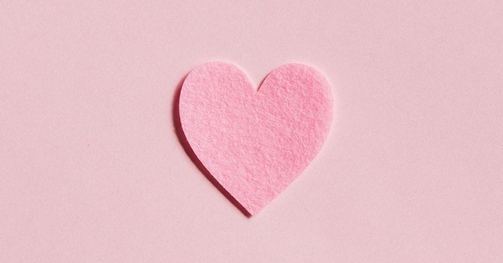 Paper Heart on Light Pink Background