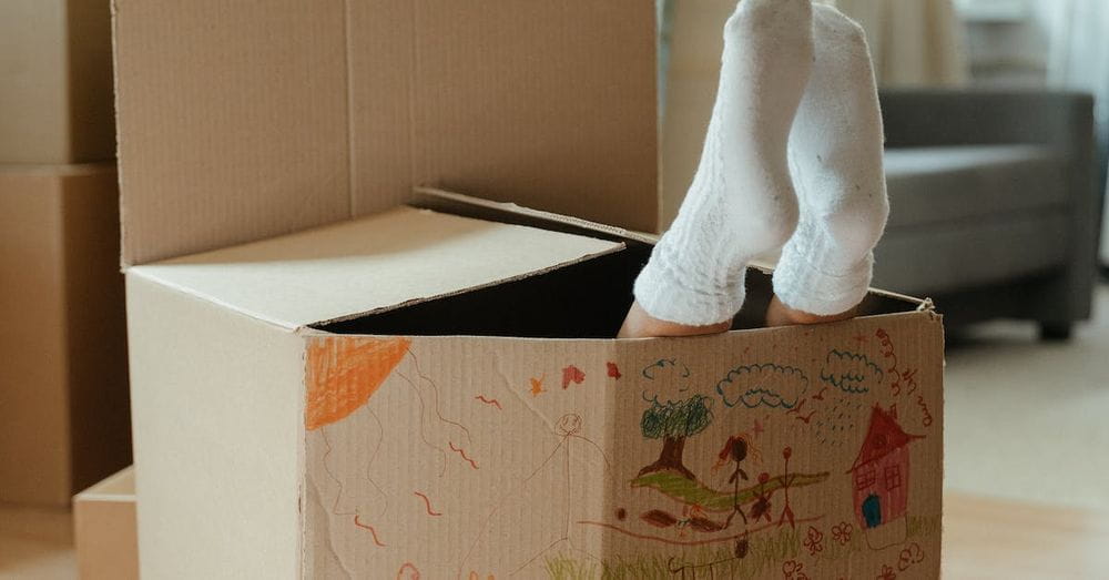 Brown Cardboard Box on Brown Wooden Table